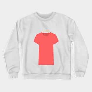 Red t-shirt on hanger Crewneck Sweatshirt